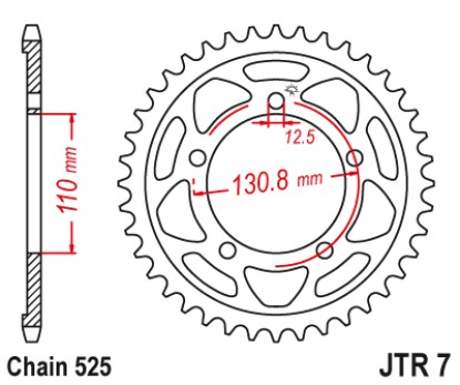 Γρανάζι πίσω JTR7.44 JT