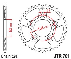 Γρανάζι πίσω JTR701.39 JT