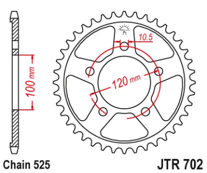 Γρανάζι πίσω JTR702.41 JT