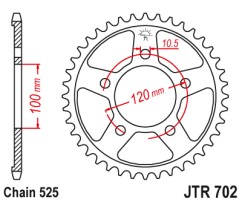 Γρανάζι πίσω JTR702.46 JT