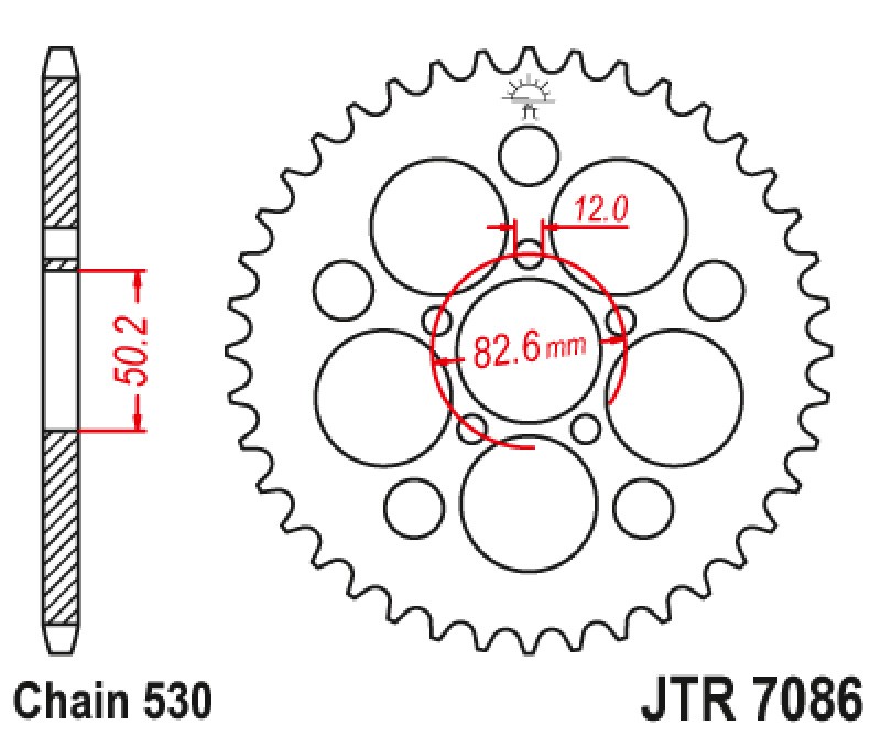 Γρανάζι πίσω JTR7086.48Z JT