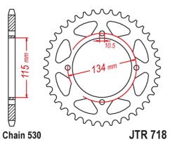 Γρανάζι πίσω JTR718.46 JT