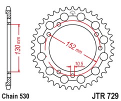 Γρανάζι πίσω JTR729.46 JT