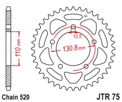 Γρανάζι πίσω JTR75.43 JT