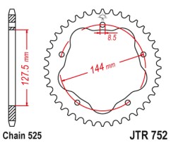 Γρανάζι πίσω JTR752.39 JT