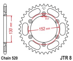 Γρανάζι πίσω JTR8.48 JT