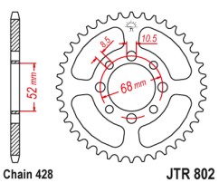 Γρανάζι πίσω JTR802.39 JT