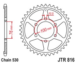 Γρανάζι πίσω JTR816.43 JT