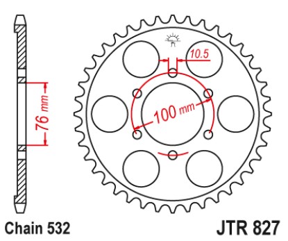 Γρανάζι πίσω JTR827.44 JT