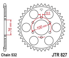 Γρανάζι πίσω JTR827.48 JT