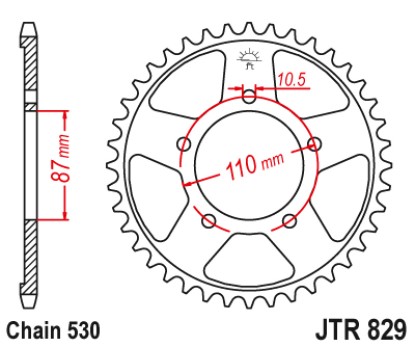 Γρανάζι πίσω JTR829.44 JT