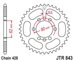 Γρανάζι πίσω JTR843.51 JT