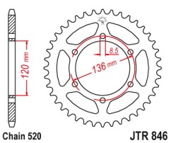 Γρανάζι πίσω JTR846.43 JT