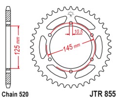 Γρανάζι πίσω JTR855.45ZBK JT