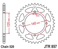 Γρανάζι πίσω JTR857.39 JT