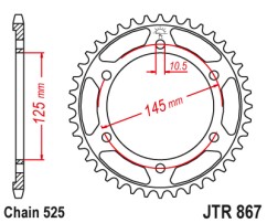 Γρανάζι πίσω JTR867.42 JT