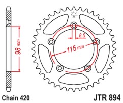 Γρανάζι πίσω JTR894.48ZBK JT