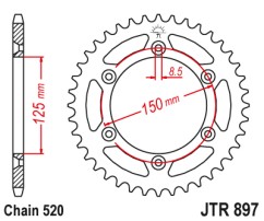 Γρανάζι πίσω JTR897.40ZBK JT