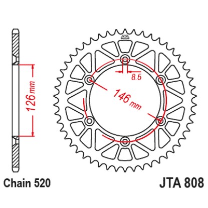 ΓΡΑΝΑΖΙ JTA808.43 ΑΛΟΥΜΙΝΕΝΙΟ JT