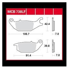 ΤΑΚΑΚΙΑ MCB738 Honda SUPRA-X 125 CBR125 ΠΙΣΩ TRW LUCAS ΓΕΡΜΑΝΙΑΣ F343