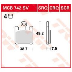 ΤΑΚΑΚΙΑ MCB742SRQ TRQ ΜΕΤ ROAD RACING TRW LUCAS F369