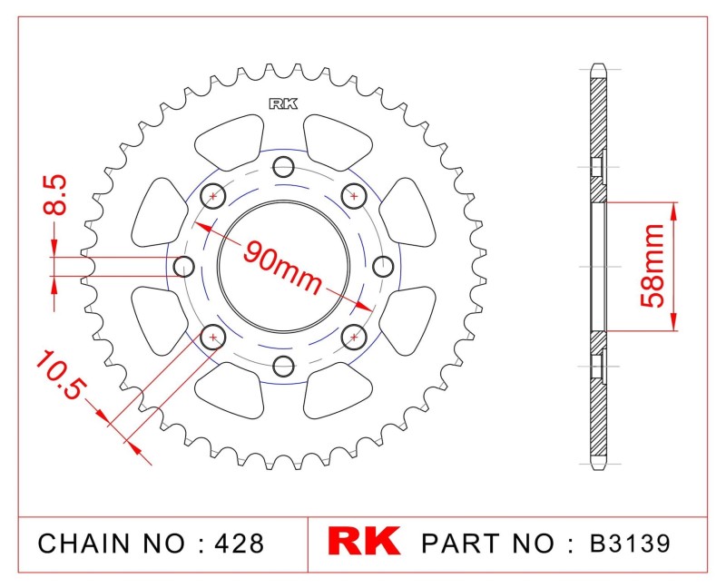 ΓΡΑΝΑΖΙ ΠΙΣΩ B3139 39Δ 269 SPIKE 125 RK