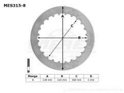 ΔΙΣΚΟΙ ΣΥΜΠΛΕΚΤΗ MES315-8 ΜΕΤΑΛ TDM 850 900 ΣΕΤ TRW LUCAS