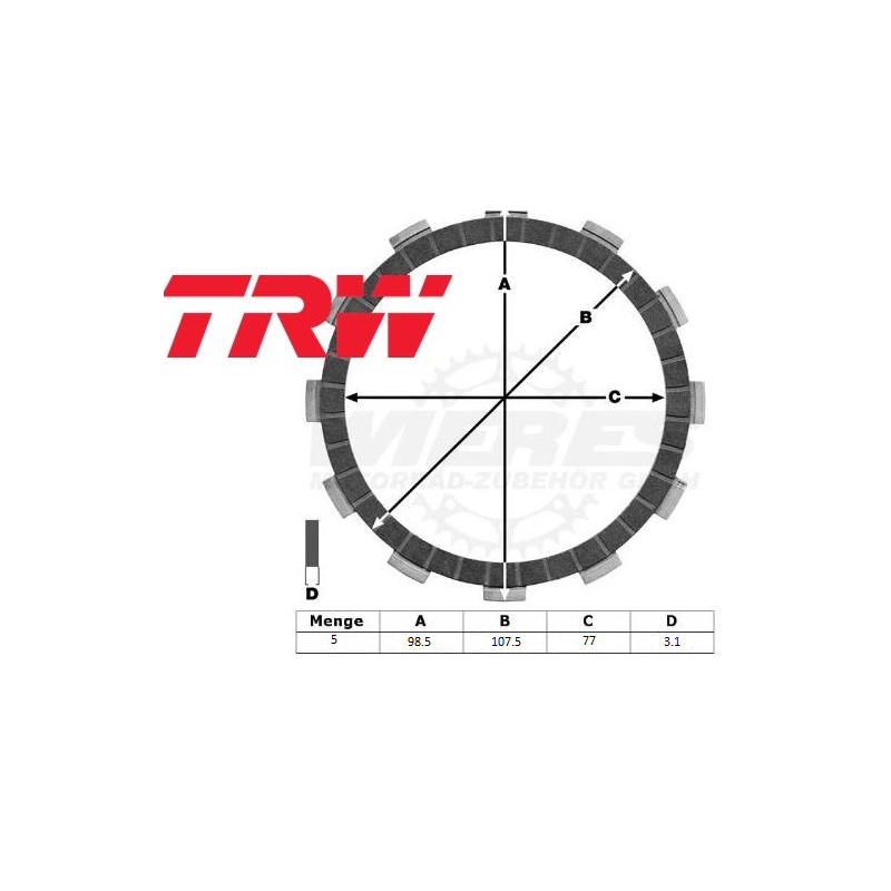 ΔΙΣΚΟΙ ΣΥΜΠΛΕΚΤΗ Kawasaki KAZER ΣΕΤ TRW LUCAS