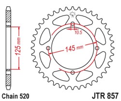 Γρανάζι πίσω JTR857.45ZBK JT
